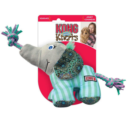 KONG Knots Carnival Elephant - dog toy with internal rope and knots, elephant.