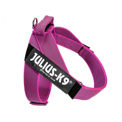 Julius - K9 IDC Color&Gray Belt Harness Pink - belt harness, dog harness, fuchsia.