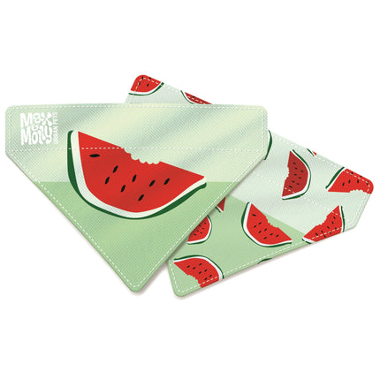 Max & Molly Reversible Bandana Watermelon - Double-sided Bandana for Dogs.