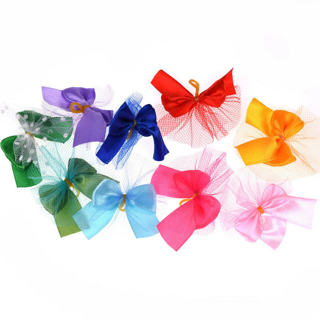 Blovi Bows Multicolor 25 pcs - multicolored bows for dogs with tulle.