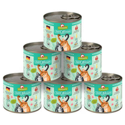 GranataPet DeliCatessen Venison & Tuna - grain-free wet food for cats, venison and tuna.