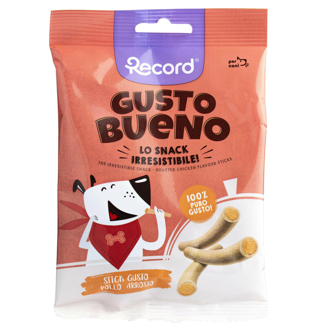 Gusto Bueno Roasted Chicken Flavor Sticks - dog treats, roasted chicken flavored sticks.