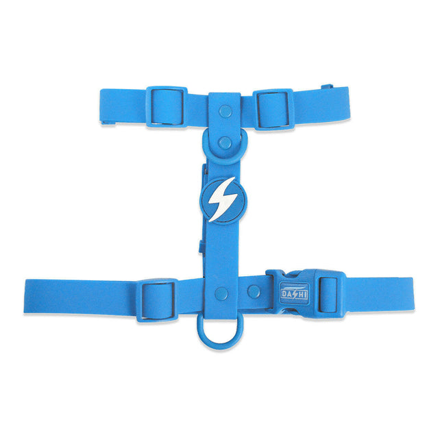 Dashi Colorflex Back Harness Blue - adjustable, waterproof guard harness for dogs, blue.