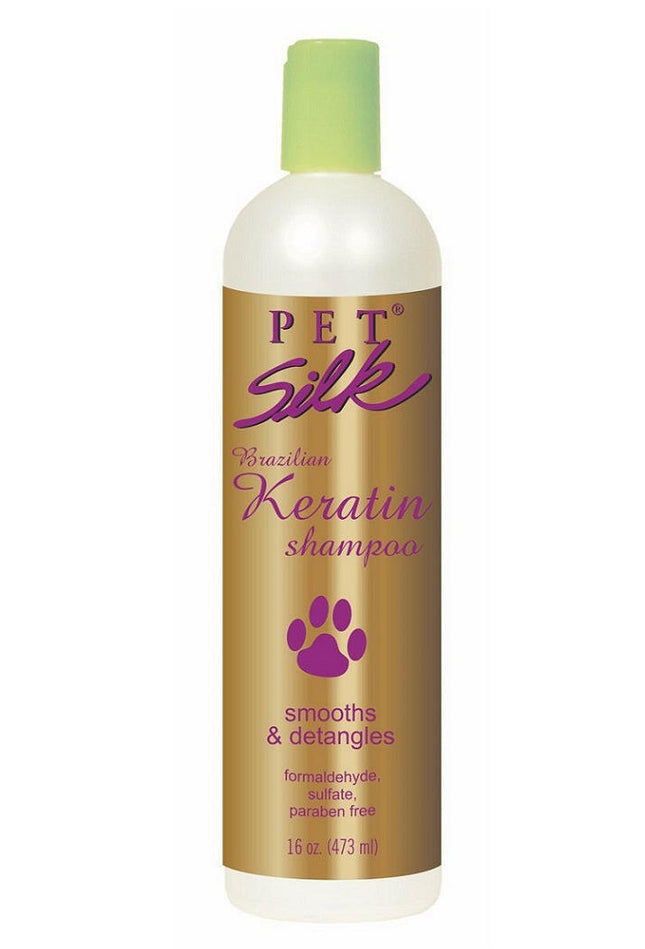 Pet Silk Brazilian Keratin Shampoo - moisturizing, smoothing shampoo for dogs and cats, with Brazilian keratin and silk, concentrate 1:16.