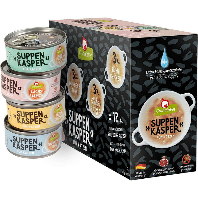 GranataPet Suppenkasper Multipack - soup for cats, flavor assortment.