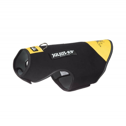 Julius - K9 IDC Neoprene Dog Jacket Yellow - neoprene dog jacket, black with yellow.