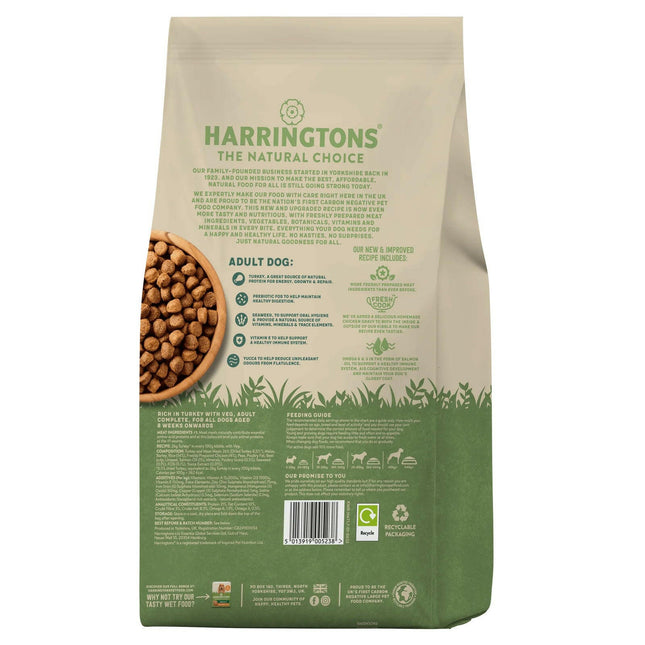 Harringtons Turkey & Veg - dry dog food with turkey and vegetables - PROMOTION due to best before date of 30.01.2025.