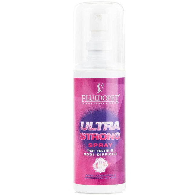 FluidoPet Ultra Strong Spray - professional detangling formula for fur, with keratin, coconut wax, and jojoba..