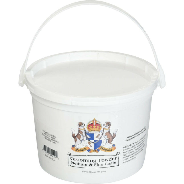Crown Royale Grooming Powder for Medium & Fine Coats - grooming powder for thin and medium dog fur.