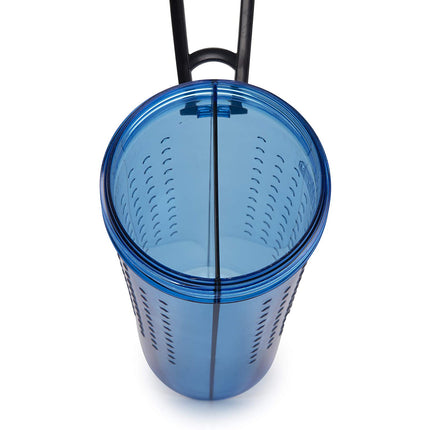 Dexas Snack - Duo Pet Bottle - dual-chamber bottle for food and water, with a silicone bowl
