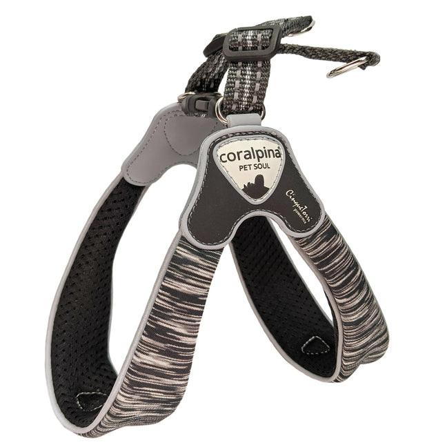 Coralpina Powermix Dark Melange Harness - lightweight harness for small and medium dogs.