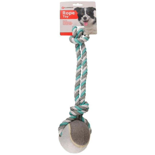 Flamingo Rope Tennis - tennis ball for dogs on a string.