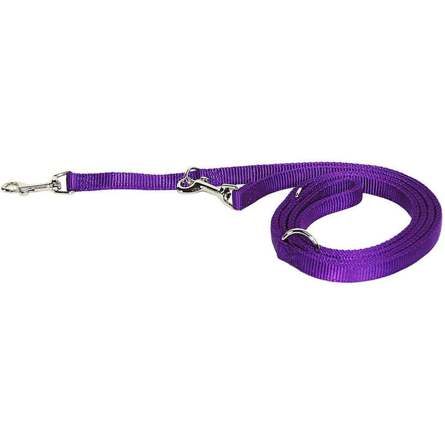 Hamilton Double Thick Euro Leash - adjustable nylon leash, 6-in-1, for medium dogs.