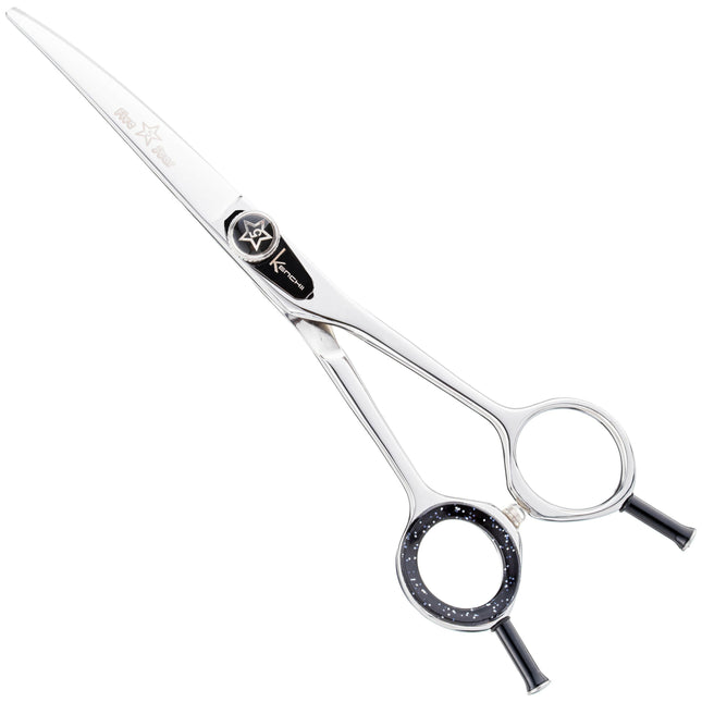 Kenchii Five Star Curved Scissors - grooming scissors, curved with bevel blades.