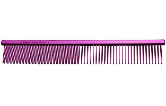 Chris Christensen Face/Feet Comb - professional mini comb for the face and whiskers, pink.