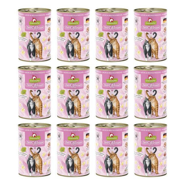 GranataPet DeliCatessen & Seafood - grain-free wet cat food, salmon and seafood.