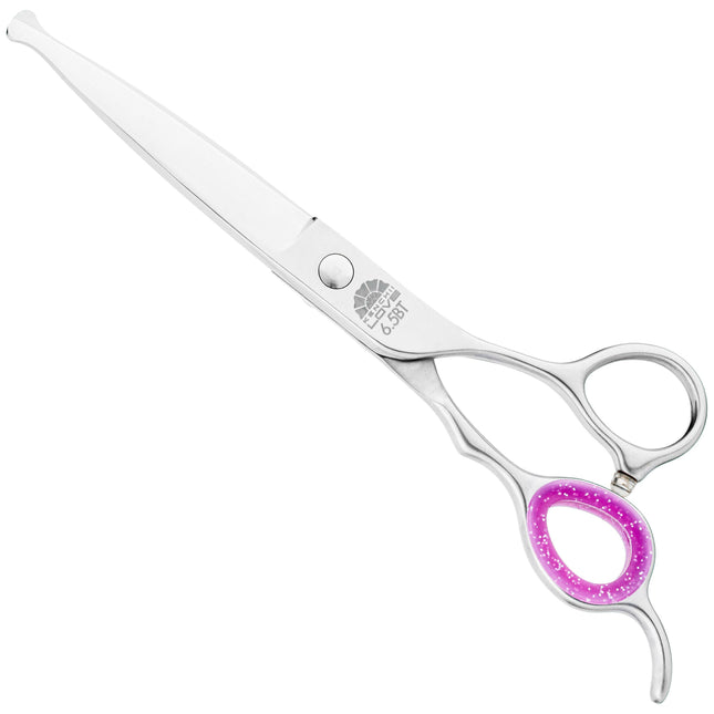 Kenchii Love Straight Safety Scissors - safe grooming scissors with an ergonomic handle, straight.