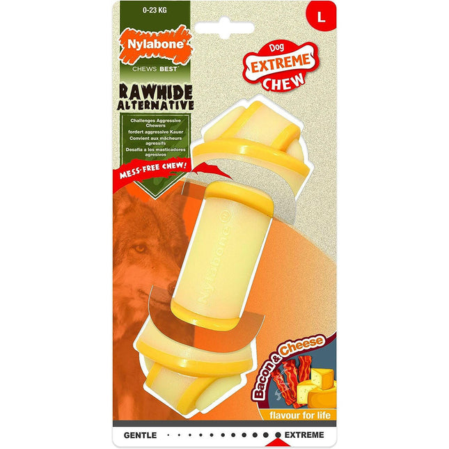 Nylabone Bacon with Cheese Extreme Knot - dog chew with bacon and cheese flavor.