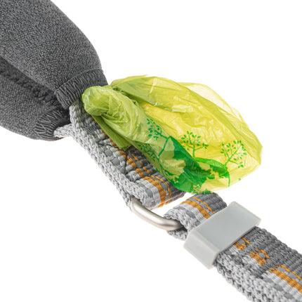 Hurtta Adjustable Leash Eco Blackberry - adjustable leash with padded handle, gray - honey..