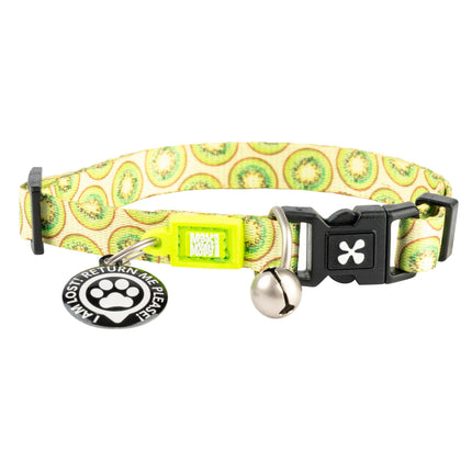 Max&Molly GOTCHA! Smart ID Cat Collar Kiwi - colorful collar for cats with a smart Tag pendant.