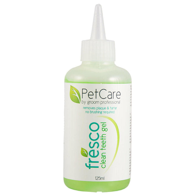 Pet Care by Groom Professional Fresco Clean Teeth Gel - Dog and Cat Tooth Cleaning Gel.