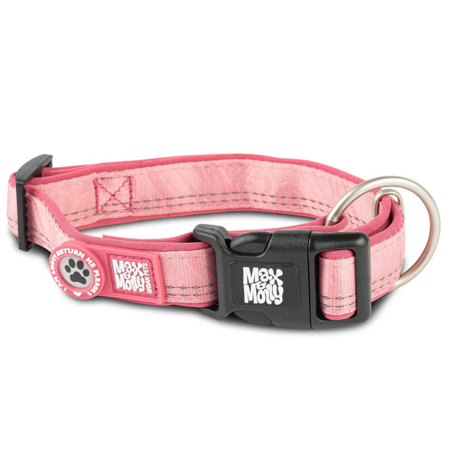 Max&Molly GOTCHA! Smart ID Matrix 2.0 Collar Rose - QR ID collar for dogs, pastel pink.