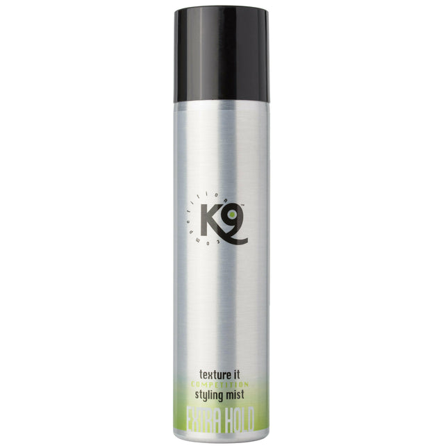 K9 Competition Texture It Styling Mist Extra Hold - strong hold spray for dog fur.