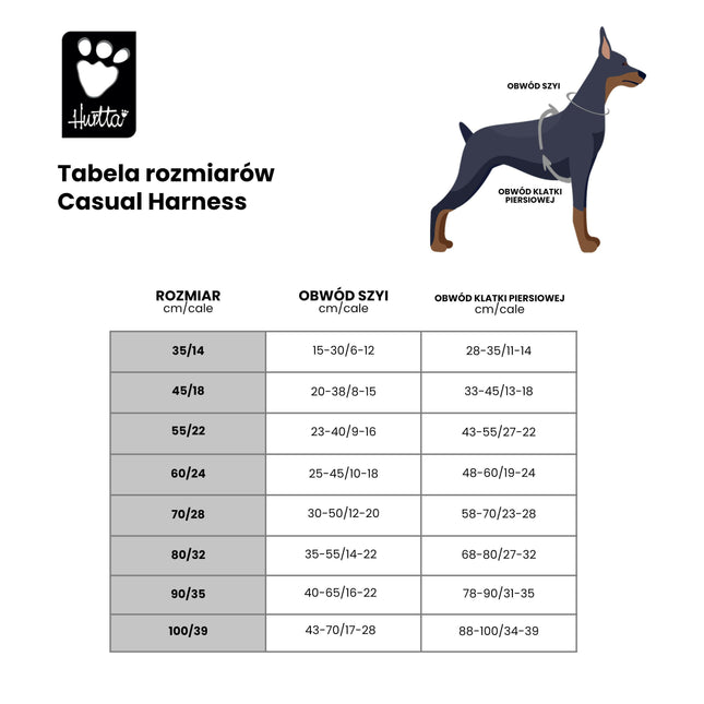 Hurtta Casual Harness Raven - Norwegian Harness for Dogs.