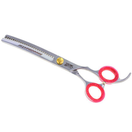 P&W Speed Master Curved Chunker - professional, sturdy curved thinning shears with 26 teeth, recommended for Asian Style grooming..