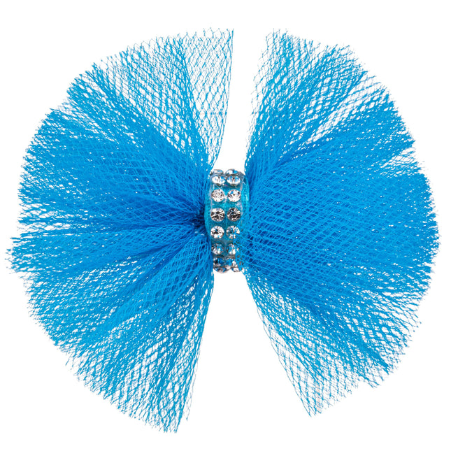 Blovi Bow tulle bow with rhinestones.