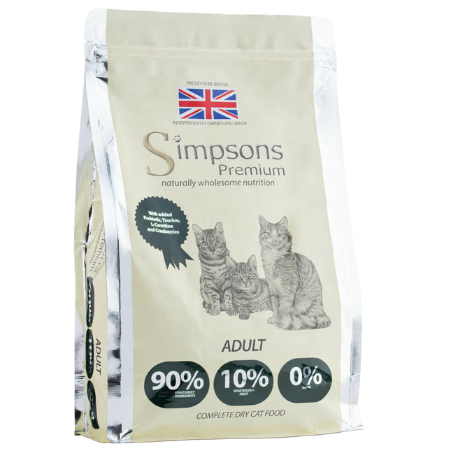 Simpsons Premium Adult Cat 90/10 Mixed Meat & Fish - food for cats, poultry and fish.