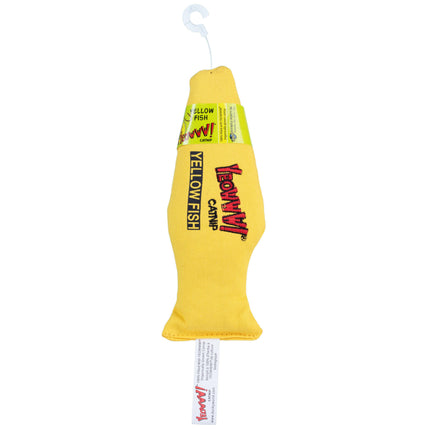 Yeowww! Fish Cat Toy - cat toy with organic catnip, yellow fish.