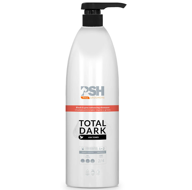 PSH Pro Total Dark Shampoo - shampoo for dark gray fur of dogs and cats, concentrate 1:2.