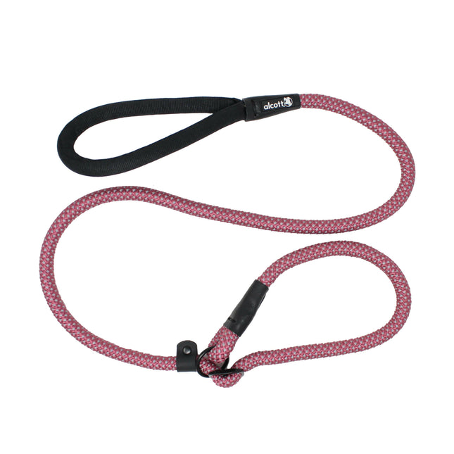 Alcott Adventure Slip Rope Leash 150cm Red - reflective rope leash for dogs, red.