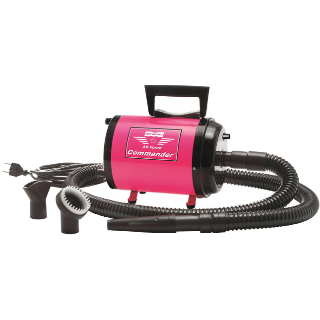 MetroVac Air Force Commander Pink - powerful and handy table dryer with adjustable airflow and metal housing.
