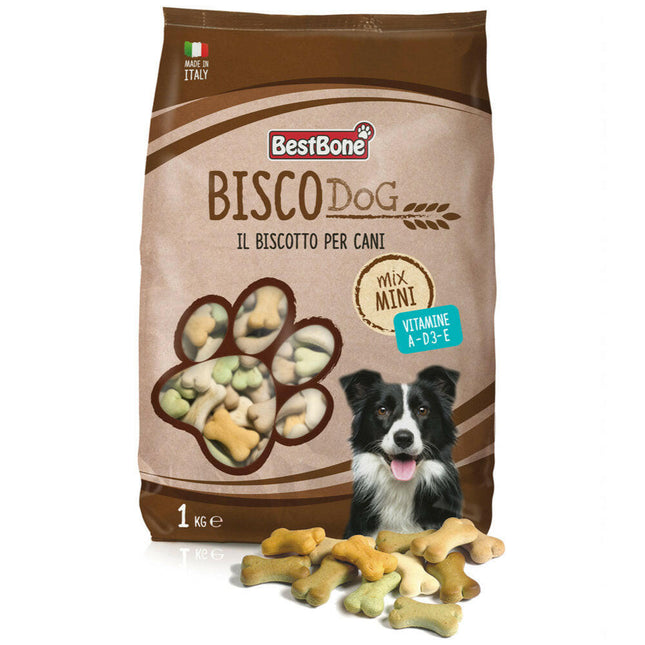 Best Bisco Dog Mini Mix - delicious treats for dogs, available in four flavors - Weight:.