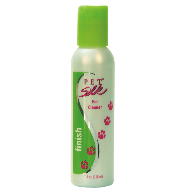 Pet Silk Ear Cleaner - ear cleaning solution for dogs and cats with added silk.